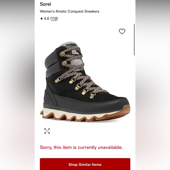 SOREL Kinetic Conquest Sneaker size 7 Black - Picture 16 of 16